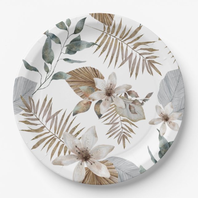 Plato de Despedida de Soltera Tropical Simple | Ho (Anverso)