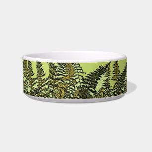 Plato de gato de diseñador de plantas verdes