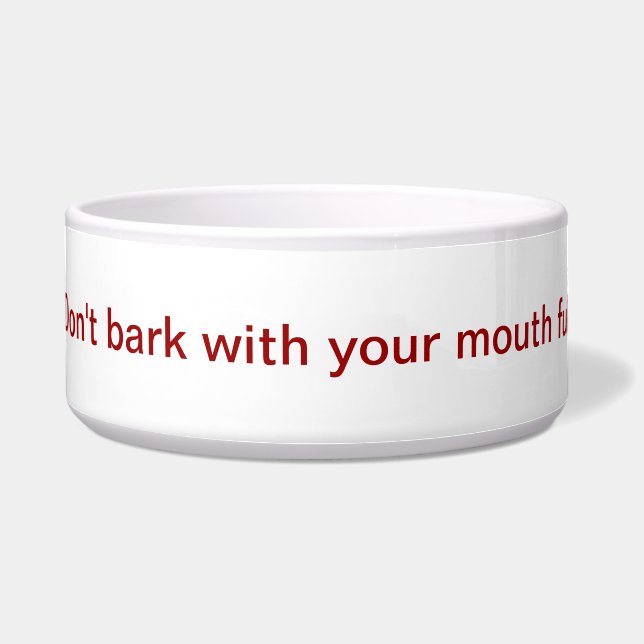 Plato de la comida de perro (Frente)