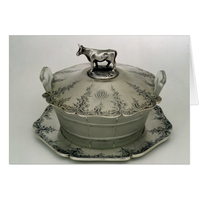 Plato de mantequilla con una base del vidrio (Anverso (Horizontal))