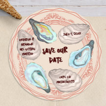 Plato de Ostras Asadas Anuncio de Boda Guardar la