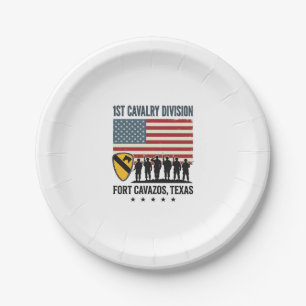 Plato De Papel 1ª División de Caballería Fort Hood Camiseta Milit