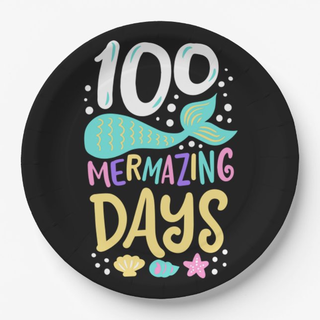 Plato De Papel 100º día de clases 100 días 28 (Anverso)