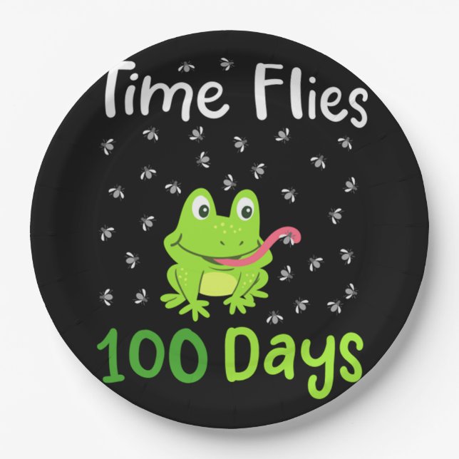 Plato De Papel 100º día de clases 100 días 34 (Anverso)