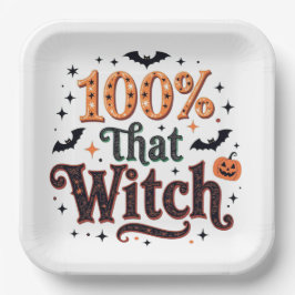 Plato De Papel 100% Esa Bruja