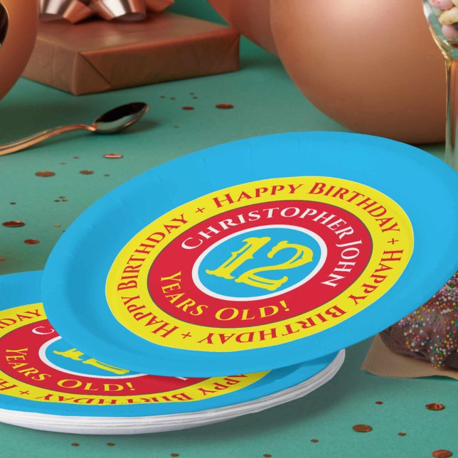 Plato De Papel 12.ª Placa de papel de cumpleaños (Subido por el creador)