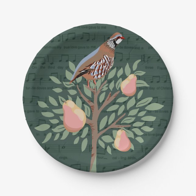 Plato De Papel 12 días de Navidades (Anverso)