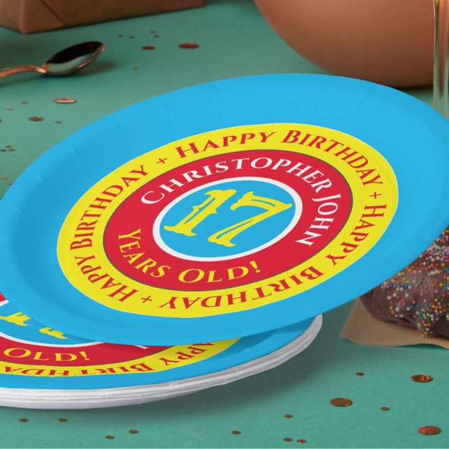 Plato De Papel 17.ª Placas de papel de cumpleaños (Subido por el creador)