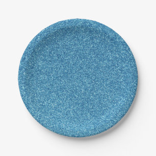 Plato De Papel 17 fuentes azules frescas del fiesta de las