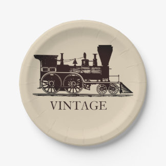 Plato De Papel 1859 Tren de vapor