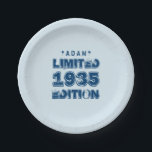 Plato De Papel 1935 o Any Year Birthday Limited Edition 80th V2Z<br><div class="desc">1935 o Any Year Birthday Limited Edition 80th V2Z.¿Busca un regalo de cumpleaños único? Aquí hay un regalo de cumpleaños divertido.Y unos! texto es personalizable, por lo que puede cambiar o agregar un nombre, agregar un sentimiento o cambiar un año. Todo depende de ti, así que puedes tener un regalo...</div>