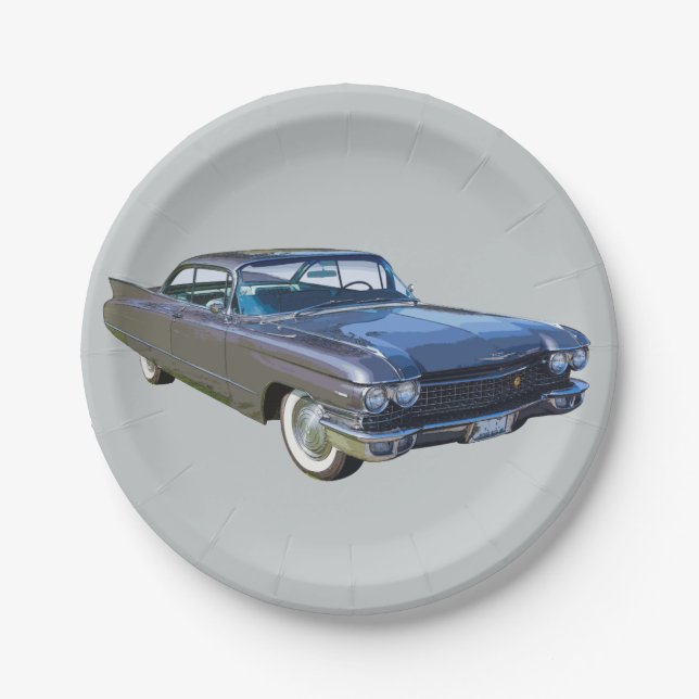 Plato De Papel 1960 Cadillac Classic Luxury Car (Anverso)
