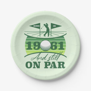 Plato De Papel 1961 60th Birthday Golf Lover