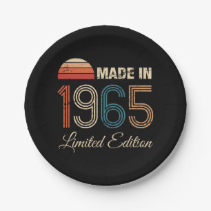 Plato De Papel 1965 Vintage 60 cumpleaños