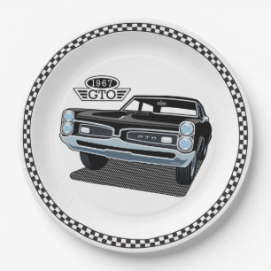 Plato De Papel 1967 Pontiac GTO negro