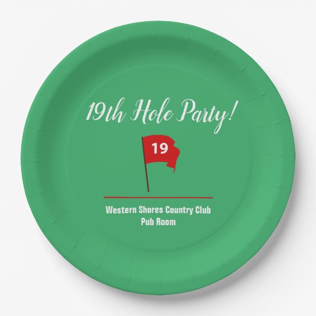Plato De Papel 19.ª placa Fiesta del pub Hole (Anverso)