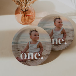 Plato De Papel 1.ª foto de cumpleaños - una