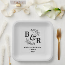 1.ᵉʳ Aniversario Boda deja a Motif Monograma