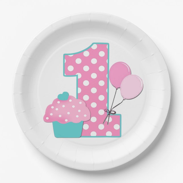 Plato De Papel 1.ᵉʳ cumpleaños (Anverso)