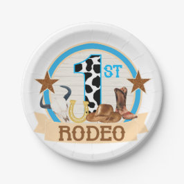 Plato De Papel 1.ᵉʳ cumpleaños de Rodeo