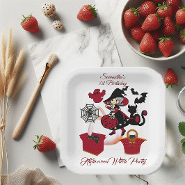 Plato De Papel 1.ᵉʳ Fiesta de brujas fanfarrón de gato de Hallowe