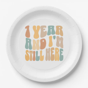 Plato De Papel 1 año y todavía estoy aquí 1er aniversario laboral