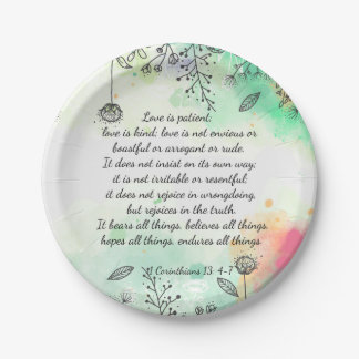 Plato De Papel 1 Corintios 13: 4-7