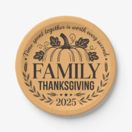 Plato De Papel 2025 Thanksgiving Family Keepsake Design