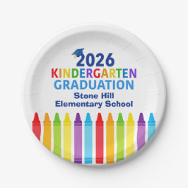 Plato De Papel 2026 Kindergarten Graduation Custom School Party