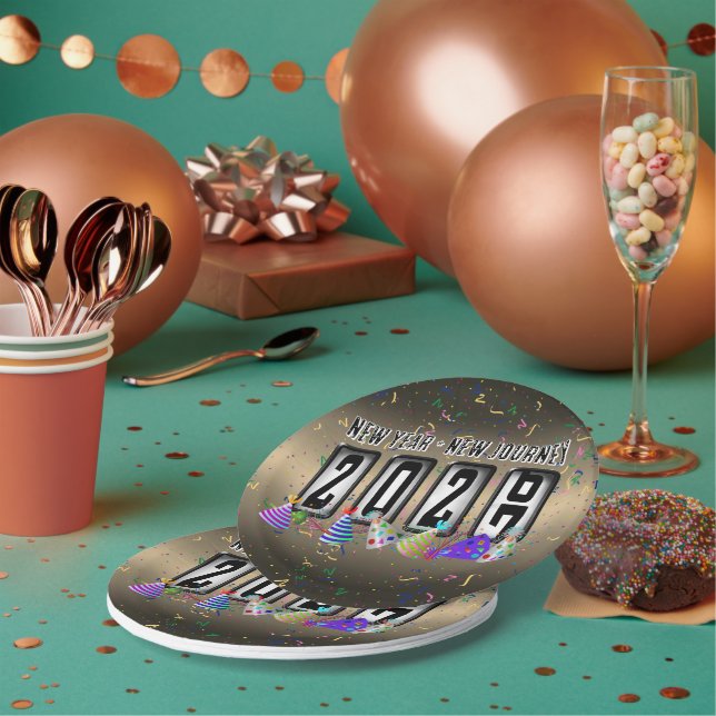 Plato De Papel 2027 Odometer New Years Party (Multi)