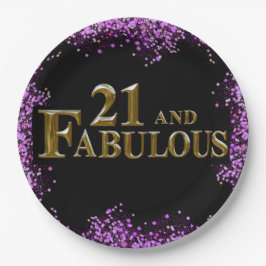 Plato De Papel 21.º cumpleaños