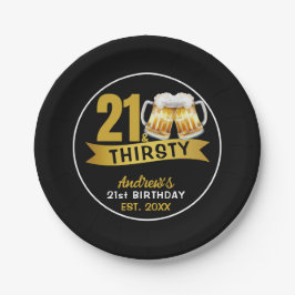 PLATO DE PAPEL 21 & THIRSTY-21ST BIRTHDAY