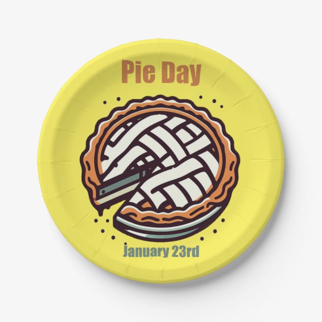 Plato De Papel 23 de enero - Día de la Tarta (Anverso)