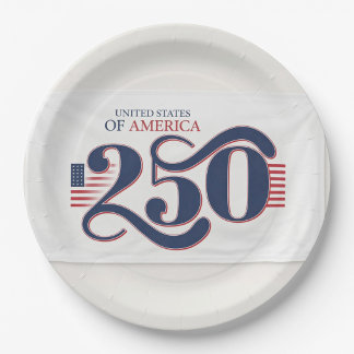 Plato De Papel 250 Aniversario de Estados Unidos