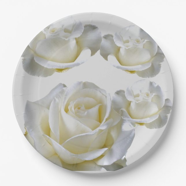 Plato De Papel 25° Aniversario editable Silver Rosa (Anverso)