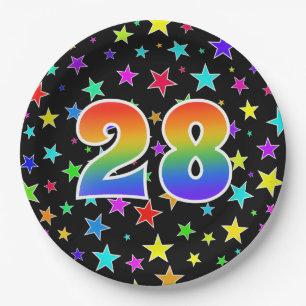 Plato De Papel 28º evento: Negrita, divertido, arcoiris colorido