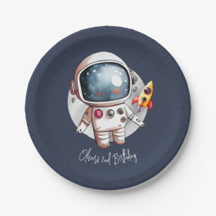 Plato De Papel 2.º Cumpleaños De La Luna