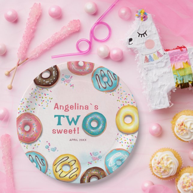 Plato De Papel 2nd birthday paper plates. (Fiesta)