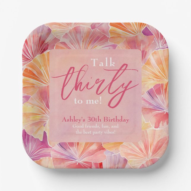 Plato De Papel 30.ª charla de cumpleaños (Anverso)