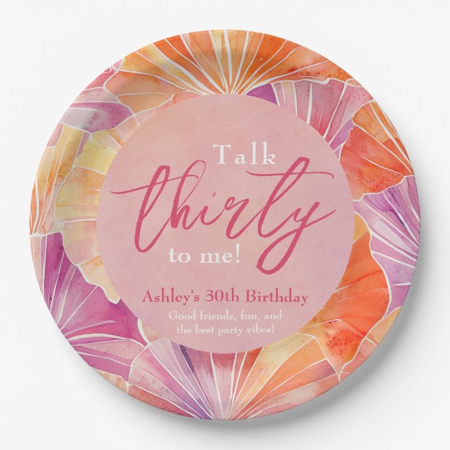 Plato De Papel 30.ª charla de cumpleaños (Anverso)