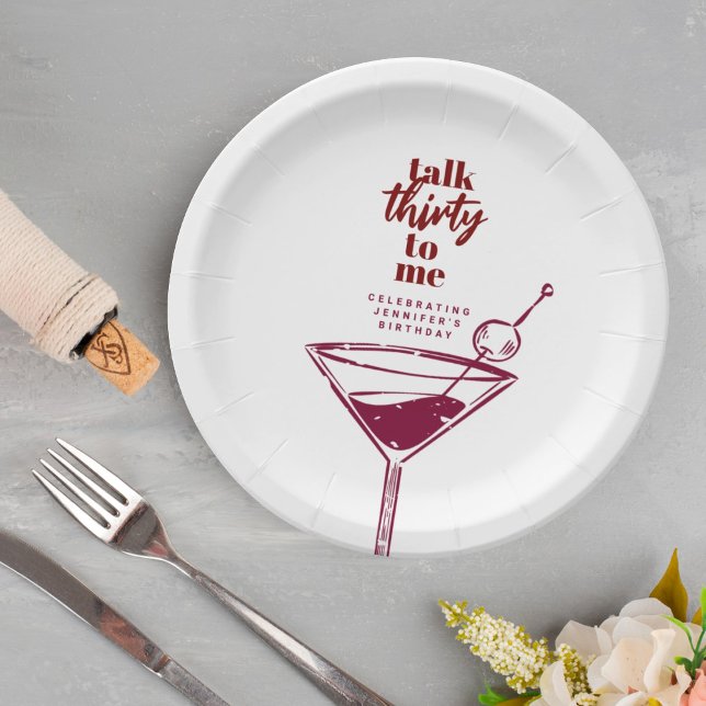 Plato De Papel 30.ª Conversación De Cumpleaños 30 Para Mí Fiesta  (Subido por el creador)