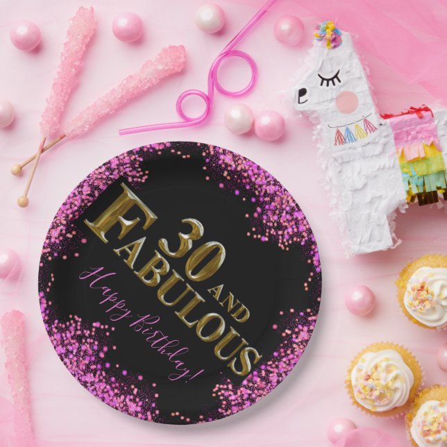 Plato De Papel 30 cumpleaños (Fiesta)