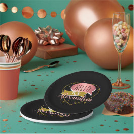Plato De Papel 30th birthday hello 30 Personalized heart