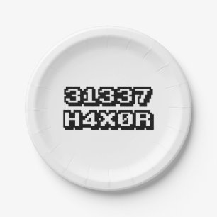 PLATO DE PAPEL 31337 H4X0R