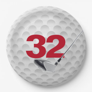 Plato De Papel 32.º diseño de la pelota de golf