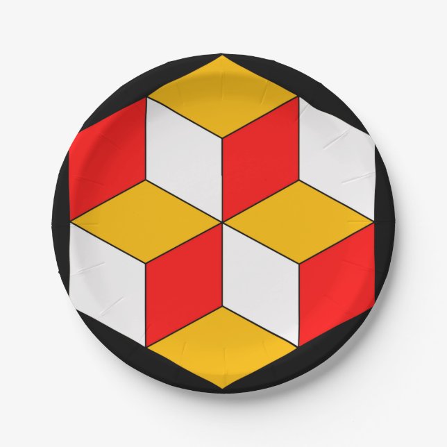 Plato De Papel 3.ᵉʳ cubos (Anverso)