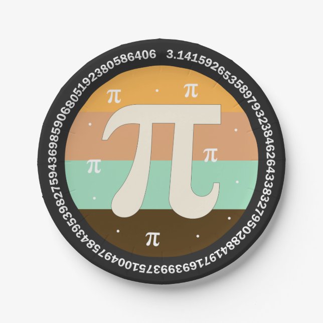 Plato De Papel 3.14 National Pi Day Design  - Pi Day Gift Idea (Anverso)