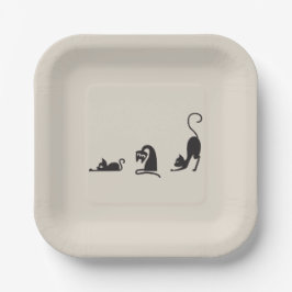 Plato De Papel 3 cats