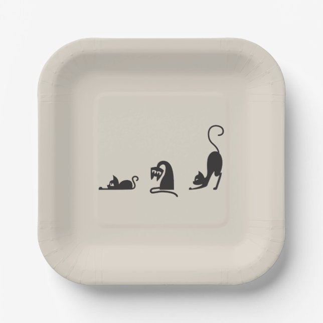 Plato De Papel 3 cats (Anverso)