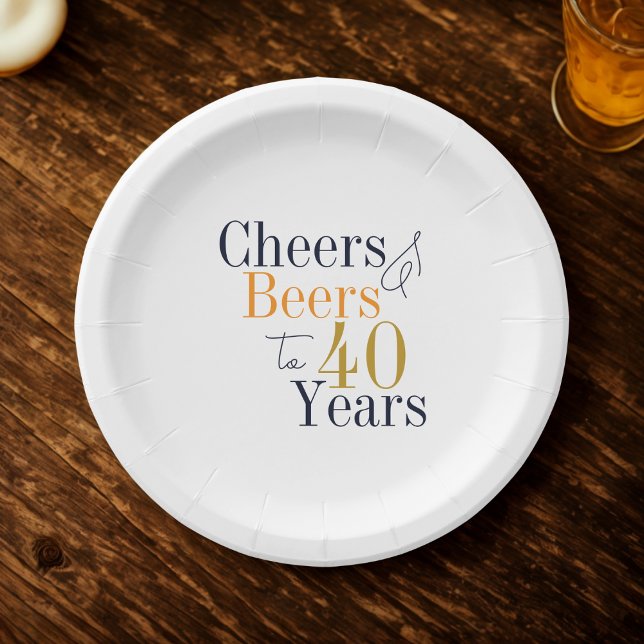 Plato De Papel 40.º Fiesta de Cervezas de Cumpleaños (Subido por el creador)